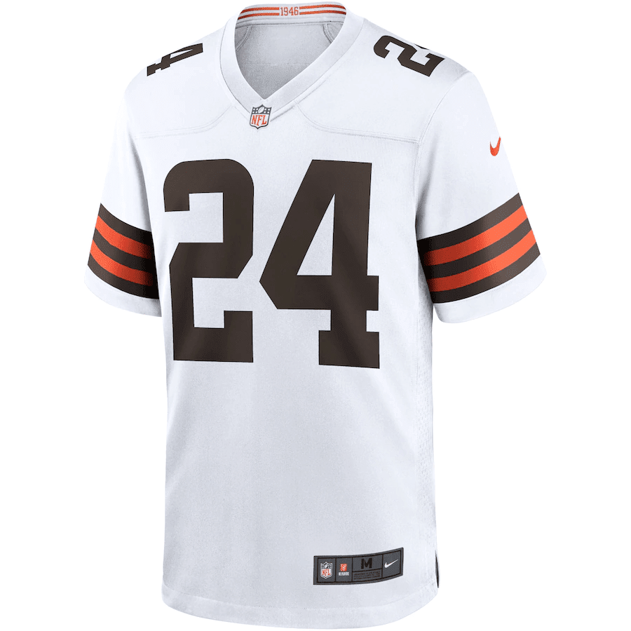 Men's Cleveland Browns Nick Chubb #24 White Game Jersey