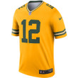 Men's Green Bay Packers Aaron Rodgers #12 Gold Inverted Legend Jersey