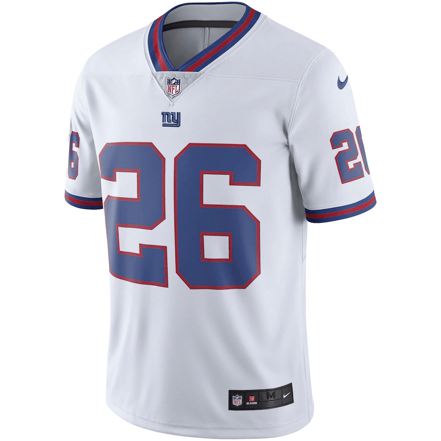 Men's New York Giants Saquon Barkley #26 White Color Rush Limited Jersey