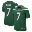 Men's New York Jets Braden Mann #7 Gotham Green Game Jersey
