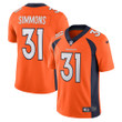 Men's Nike Justin Simmons Orange Denver Broncos Vapor Limited Jersey