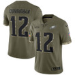 Men's Nike Randall Cunningham Olive Philadelphia Eagles 2022 Salute To Service Retired Player Limited Jersey