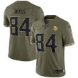 Men's Nike Randy Moss Olive Minnesota Vikings 2022 Salute To Service Retired Player Limited Jersey