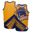 Golden State Warriors Mitchell & Ness Youth Hardwood Classics Big Face 5.0 Jersey - Gold/Navy