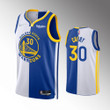 Hot New Arrivals! Golden State Warriors Stephen Curry Split Edition Red White Jersey