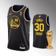 Hot New Arrivals! Golden State WarriorsStephen Curry 2022 NBA FMVP Bill Russell Finals Trophy Black Jersey