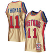 Isaiah Thomas Detroit Pistons Mitchell & Ness 75th Anniversary 1982-83 Hardwood Classics Swingman Jersey - Gold
