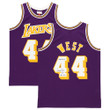 Jerry West Purple Los Angeles Lakers Autographed 1971-72 Mitchell & Ness Hardwood Classics Swingman Jersey with "NBA Top 75" and "HOF 1980+2010" Inscriptions