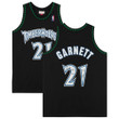 Kevin Garnett Black Minnesota Timberwolves Autographed Mitchell & Ness 1997-98 Authentic Jersey with "NBA Top 75" Inscription