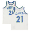 Kevin Garnett Minnesota Timberwolves Autographed White 1995 Mitchell & Ness Swingman Jersey