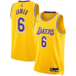 LeBron James Los Angeles Lakers Nike 2021/22 Diamond Swingman Jersey - Icon Edition - Gold