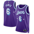 LeBron James Los Angeles Lakers Nike 2021/22 Swingman Jersey - City Edition - Purple