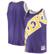 Los Angeles Lakers Mitchell & Ness Hardwood Classics Big & Tall Big Face Fashion Jersey - Purple