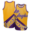 Los Angeles Lakers Mitchell & Ness Youth Hardwood Classics Big Face 5.0 Jersey - Gold/Purple