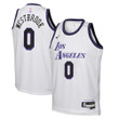 Los Angeles Lakers Nike City Edition Swingman Jersey - White - Russell Westbrook