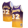 Magic Johnson Los Angeles Lakers Mitchell & Ness 1984/85 Hardwood Classics Fadeaway Swingman Player Jersey - Gold/Purple