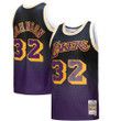 Magic Johnson Los Angeles Lakers Mitchell & Ness 1984/85 Hardwood Classics Fadeaway Swingman Player Jersey - Purple/Black