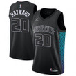 Men's Charlotte Hornets Gordon Hayward #20 Jordan Brand Black Swingman City Edition Jersey