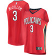 Men's Fanatics Branded C.J. McCollum Red New Orleans Pelicans 2022/23 Fast Break Replica Jersey - Statement Edition