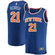 Men's Fanatics Branded Cam Reddish Blue New York Knicks 2021/22 Fast Break Replica Jersey - Icon Edition