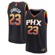 Men's Fanatics Branded Cameron Johnson Black Phoenix Suns 2022/23 Fast Break Player Jersey - Statement Edition