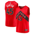 Men's Fanatics Branded Dalano Banton Red Toronto Raptors 2021/22 Fast Break Replica Jersey - Icon Edition