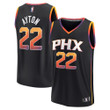 Men's Fanatics Branded Deandre Ayton Black Phoenix Suns 2022/23 Fast Break Player Jersey - Statement Edition