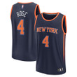 Men's Fanatics Branded Derrick Rose Navy New York Knicks 2022/23 Fast Break Replica Jersey - Statement Edition