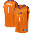 Men's Fanatics Branded Devin Booker Orange Phoenix Suns Fast Break Team Replica Jersey - Statement Edition