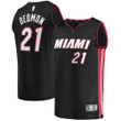 Men's Fanatics Branded Dewayne Dedmon Black Miami Heat 2021/22 Fast Break Replica Jersey - Icon Edition