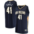 Men's Fanatics Branded Garrett Temple Navy New Orleans Pelicans 2021/22 Fast Break Replica Jersey - Icon Edition