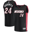 Men's Fanatics Branded Haywood Highsmith Black Miami Heat 2021/22 Fast Break Replica Jersey - Icon Edition