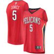 Men's Fanatics Branded Herbert Jones Red New Orleans Pelicans 2022/23 Fast Break Replica Jersey - Statement Edition