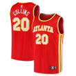 Men's Fanatics Branded John Collins Red Atlanta Hawks 2021/22 Fast Break Replica Jersey - Icon Edition