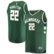 Men's Fanatics Branded Khris Middleton Green Milwaukee Bucks Fast Break Road Replica Player Jersey - Icon Edition
