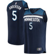Men's Fanatics Branded Kyle Anderson Navy Minnesota Timberwolves Fast Break Replica Jersey - Icon Edition