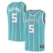 Men's Fanatics Branded Mark Williams Teal Charlotte Hornets 2022 NBA Draft First Round Pick Fast Break Replica Player Jersey - Icon Edition