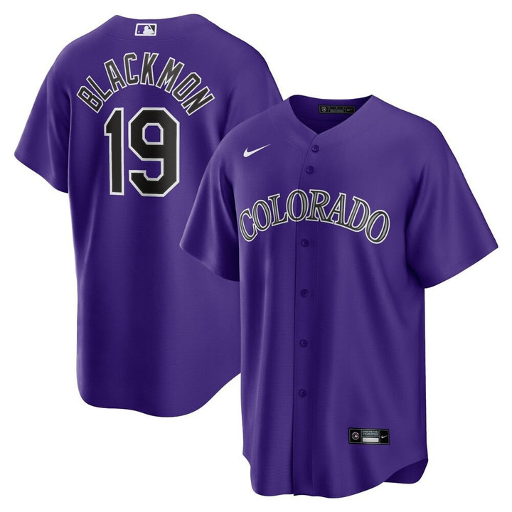 MLB Men's Colorado Rockies Charlie Blackmon Nike Purple Alternate Replica Player Name Jersey