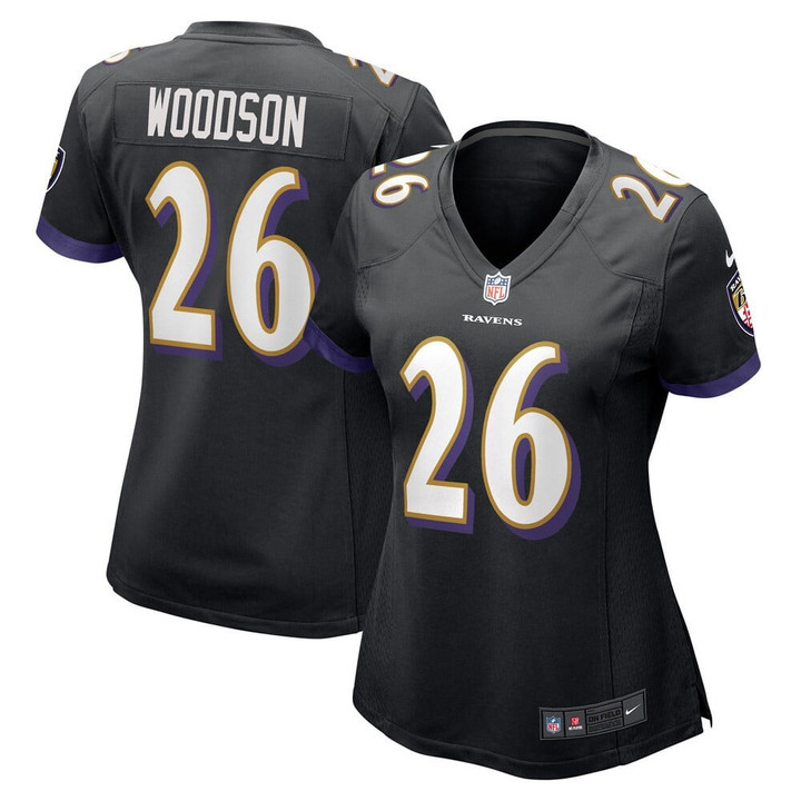 Women's Baltimore Ravens Rod Woodson Nike Black Retired Player Jersey