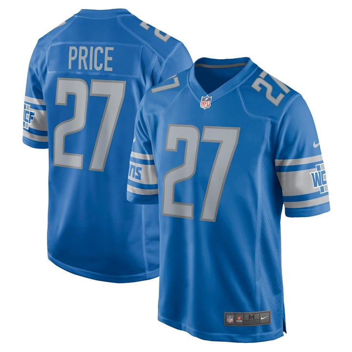 Men's Detroit Lions Bobby Price Nike Blue Player Game Jersey