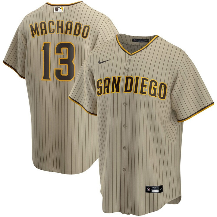 MLB Men's San Diego Padres Manny Machado Nike Tan Alternate Replica Player Jersey