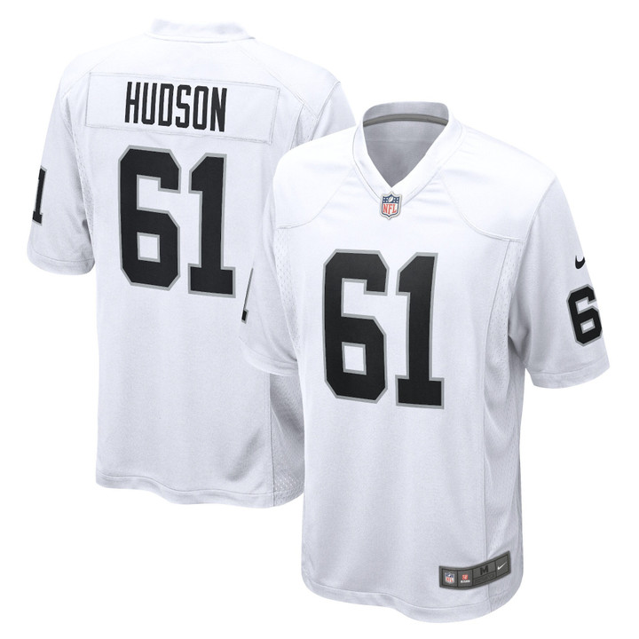 Las Vegas Raiders Nike Game Road Jersey - White - Rodney Hudson