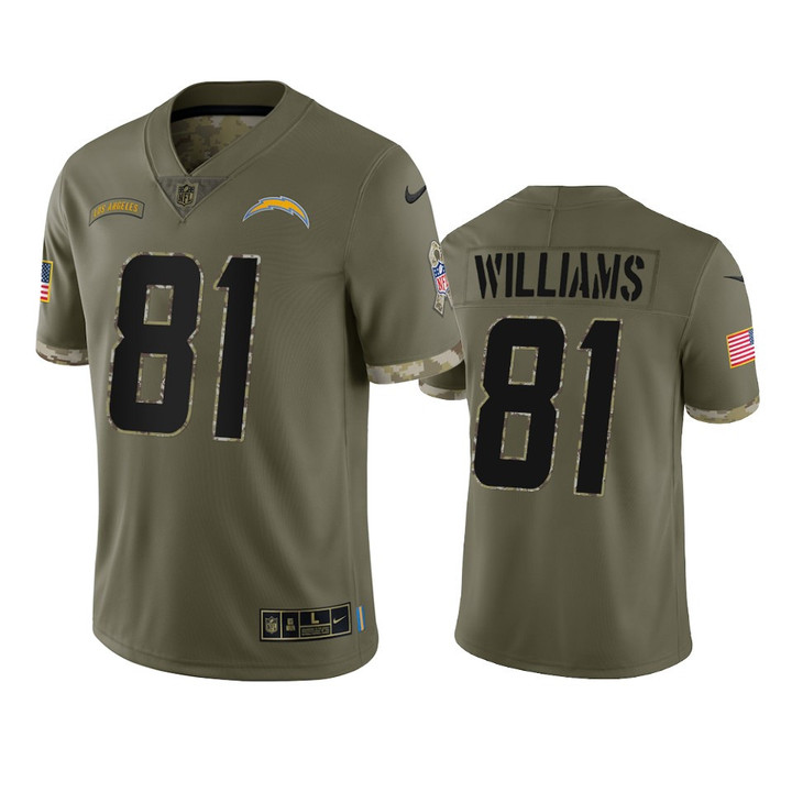 Los Angeles Chargers Mike Williams Nike Olive 2022 Salute To Service