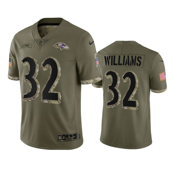 Marcus Williams Baltimore Ravens Nike Olive 2022 Salute To Service