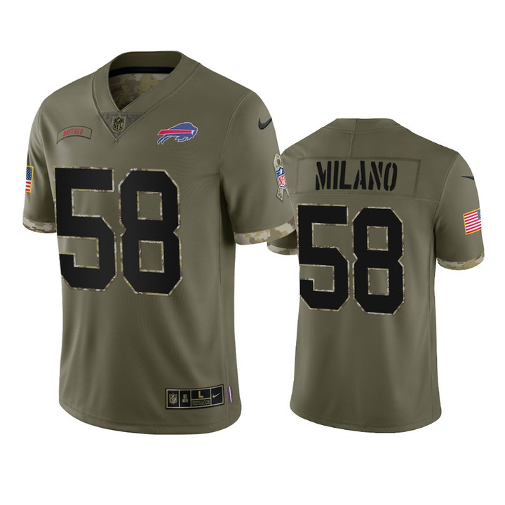 Matt Milano Buffalo Bills Nike Olive 2022 Salute To Service