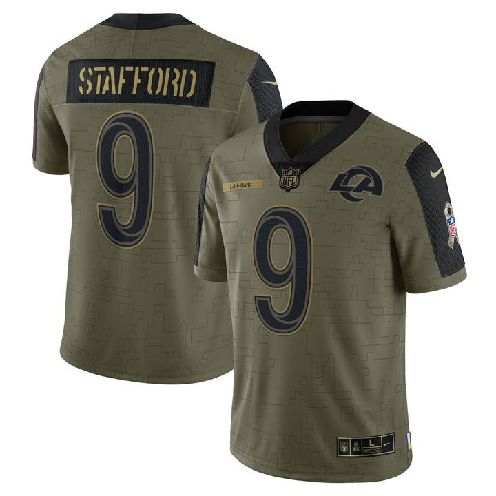 Matthew Stafford Los Angeles Rams Nike 2021 Salute To Service Limited Player Jersey - Olive