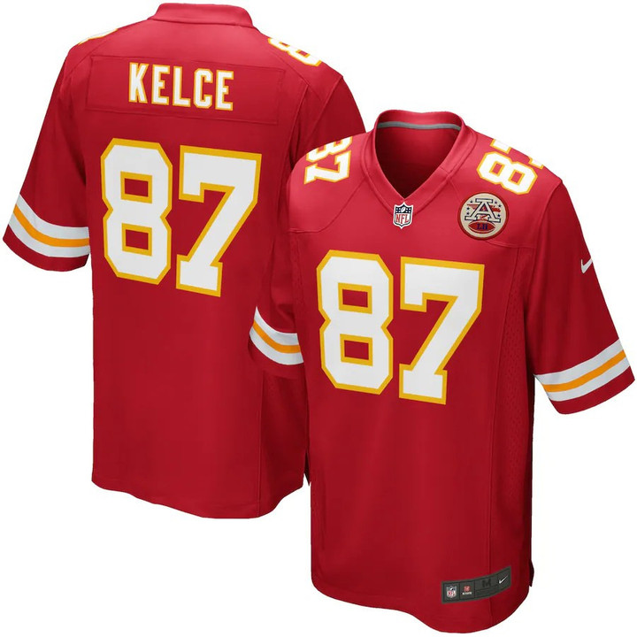 Men�s Kansas City Chiefs Travis Kelce #87 Red Super Bowl LV Bound Game Jersey