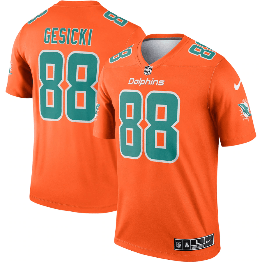 Men�s Miami Dolphins Mike Gesicki #88 Orange Alternate Game NFL Jersey