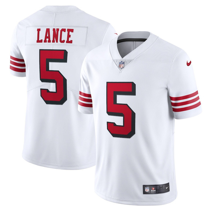 Men�s San Francisco 49ers Trey Lance White Alternate 2 Vapor Limited NFL Jersey