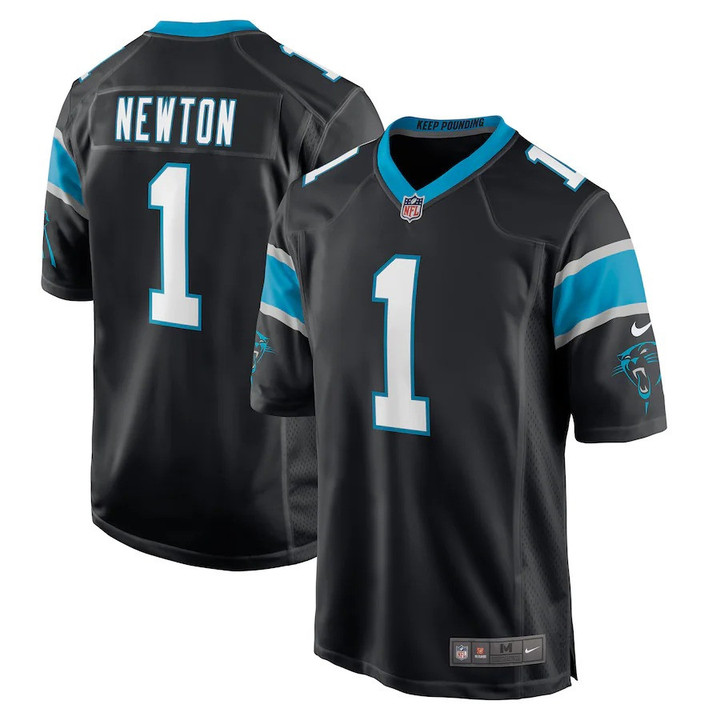 Men's Carolina Panthers Cam Newton #1 Black Player Game Stitched Jersey
